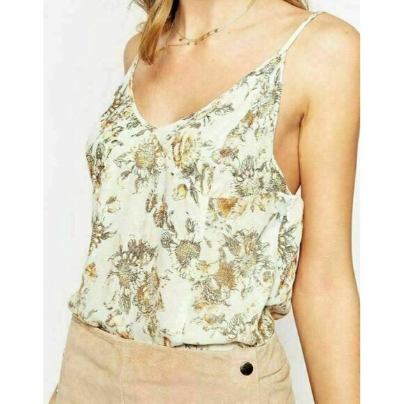 Somedays Lovin Womens Bungalow Floral Print Woven Bodysuit Teddy Size S M - Picture 1 of 12